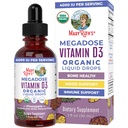 MARIRUTH'S Vitamine D3 gouttes liquides Megadose 4000 UI USDA Vaporisateur biologique de vitamine D pour adultes et enfants