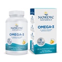 Nordic Naturals Omega-3, Saveur de citron - 120 gels souples - 690 mg Omega-3 - Huile de poisson - EPA & DHA - Soutien immunitaire, santé cérébrale et cardiaque, bien-être optimal - Non-OGM - 60 portions