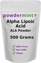 Poudre d'acide lipoïque alpha (RS-ALA, ALA pur) (tailles multiples) Poudre d'antioxydant (ALA) incluse