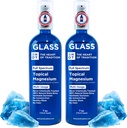 Bouteille de verre de spray à l'huile de magnésium topique de Zechstein et Trace Mineral 7 floz - Huile de spray de magnésium pur transdermique pour les pieds, la relaxation musculaire, les crampes des jambes, le sommeil et la santé générale