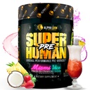 ALPHA LION Poudre pré-entraînement surhumaine, Beta Alanine, L-Taurine et caféine Tri-Source pour l'énergie soutenue et Focus, Oxyde nitrique et Citrulline pour pompe (21 Servings, Miami Vice)