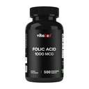 Acide folique 1 mg (1000 mcg) (Vitamine B9) - 500 comprimés végétariens - une vitamine prénatale et postnatale essentielle