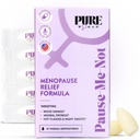 Pure femme Pause-Me-pas Ménopause Relief Suppositories vaginales - Hydratant vaginal pour les femmes ménopausées - Vitamine E et acide hyaluronique Suppositories vaginales pour la sécheresse, Flash chaud et la sueur de nuit