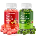 Superfood Fruits et légumes Gummies (120 Chews), 12+ Superfruits et 30 légumes, Fruits et herbes, Vitamines de fruits et légumes, non OGM, à base de pectines, sans gluten