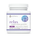 Youtheory Relax Magnésium Powder - Vegan Stress Relief Supplement with L-Theanine & GABA* - Supports Relaxation* - Sans produits laitiers, sans soja et sans gluten - Berry, 4,4 oz