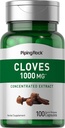 Capsules de girofle 1000mg de 100 pilules d'extrait concentré d'herbes Supplément non-OGM et sans gluten