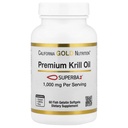 California Gold Nutrition Premium Krill Oil with Superba2 Biodisponible Oméga-3s de l'Antarctique Krill - Heart & Brain Health Support - sans gluten, non-OGM - 1000 mg - 60 poissons gélatine Softgels