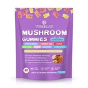 Supplément de champignons Gummies avec Ashwagandha et Lions Mane, Maitake, Turkey Tail, Reishi, Chaga, Shiitake, Cordyceps Nootropic Cerveau Supplément pour Focus, Mémoire, Immune, Support et Stress Relief