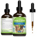 Bien-être des animaux Jeune au coeur pour chiens - Santé cardiaque, système circulatoire et cardiovasculaire, Hawthorn, Motherwort, Schisandra - Supplément à base de plantes vétérinaires 4 fl oz (118 ml)
