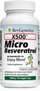 X500: Resvératrol pur 500mg - Trans-Resvératrol pur - 30 gélules végétariennes - 500 mg par gélule