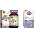 Jardin de la vie Femmes Prénatales Multivitamine avec Vitamine D3, B6, B12, C & Fer et Minami Prénatal naturel DHA Omega 3 Supplément à l'huile de poisson Softgels, Citron, 30 Comte