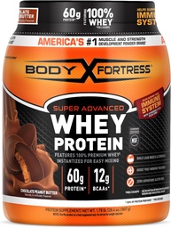 Body Fortress 100% Whey, Premium-Protein-Pulver, Chocolate Peanut Butter, 1.78lbs (Packaging May Vary)