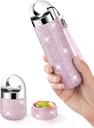 Zannaki Metall Bling Pille Organizer, Reisen Wasserdichte Wöchentliche Pille Box, Tragbare große Aluminiumlegierung Pille Case Container, BPA Kostenlose 7 Tage tägliche Medizin Organizer Halter für Vitamin,Fish Oil, Ergänzung