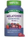 Nature's Truth Melatonin Gummies (en anglais seulement) 10mg (en anglais seulement) 140 Comte (en anglais seulement) Berry Flavor (en anglais seulement) Vegan, Non-OGM & Gluten Free Supplément pour adultes