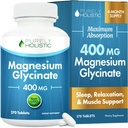 Glycinate de magnésium 400mg - 270 comprimés de magnésium (pas capsules) - 400 mg Magnésium élémentaire - hautement biodisponible - Végétarien et végétalien - pour améliorer le sommeil, le stress et la défense des crampes