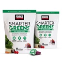 FACTEUR DE FORCE Plus intelligent Greens Superfood Chews, 2-Pack, Greens et Superfoods avec Probiotiques, Antioxydants et Fibre, Supplément Greens pour soutenir la digestion, l'oxyde nitrique et l'énergie, 120 Soft Chews