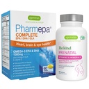 Multivitamine prénatale avancée et pharmepa Complet EPA DHA rTG Omega 3 1000mg Ensemble de soutien à la grossesse, par Igennus
