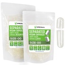 XPRS Nutra Vegan Größe 00 Getrennte Kapseln - 100 Count Clear Premium Leer Kapseln Getrennt in Taschen - 00 Pillen Leer für DIY Ergänzung Füllung