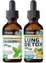 BIO KRAUTER Teinture de chlorophylle 2 Fl. Oz. & Lung Detox Teinture 2 Fl. Oz.