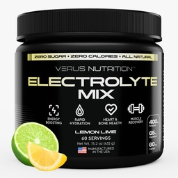 Elektrolyte Pulver Kein Zucker-Zo Calorie Hydration Pulver | Zucker freie Elektrolyte für Fasten, Keto & Vegan | Natürliche Inhaltsstoffe Elektrolyt-Mischung, 60 Portionen (Lemon Lime)