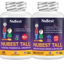 NuBest Bundle Tall 10+ 60 Capsules Tall Kids 60 Comprimés à mâcher Support de croissance en hauteur pour les enfants et les adolescents