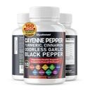 Cayenne Pfeffer Turmeric Odorless Knoblauch Zitrone Fenugreek Citrus Bergamotte Artichoke Blueberry Grüner Tee Schwarzer Pfeffer -150 Kapseln- Made in USA