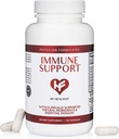 Supplément de soutien clinique immunitaire HealFast : Sambucus Black Elderberry with Zinc and Vitamine C, D, Ail, Echinacea.