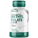 Nutri 5-MTHF L Méthylfolate 15MG - 4 mois d'approvisionnement, 120 comprimés végétaliens - supplément de folate méthylé - fonction cognitive, santé cardiaque, soutien prénatal - 3e partie testée - installation certifiée NSF