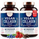 Collagène végétalien pour les femmes et les hommes - Superfood biologique, acides aminés Glycine, Lysine, Proline pour la peau saine, les cheveux, les ongles - suppléments de collagène à base végétale - 60 pilules végétariennes sans gluten