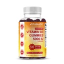 Vitamine sans sucre Vitamine D3 5000 UI - 120 Gummies - Grand goût - Bons sains, l'humeur et le système immunitaire Fonction - Non-OGM - 120 portions (5000 UI)