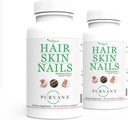 Wellgenix Purvana Haar, Haut und Nägel Vitamin Softgels für hohe Absorption - Doppelstärke 2500mcg Biotin, VIT A & B (90 Count) 2 Pack