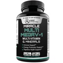 MEGAV-1 Multi-Vitamin, Superfood & Minerals - Daily Multivitamin with Probiotics, Digestive Enzyme, Mushroom Complex for Heart Health, Immune Support, Energy & Stamina - 90 Tablets