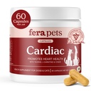 Fera Pets Cardiac Support - Cat & Dog Heart Supplement mit Taurine, L-Carnitin, & CoQ10 - Promotes Normale Zirkulation und Herzschlag - 60 Kapseln