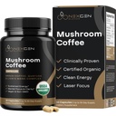 100% Bio Pilz Kaffee Kapseln - Natürliche Energie Ergänzung mit 130mg Koffein aus klinisch bewährten grünen Kaffeebohnen & Guayusa Extrakte für Jitter-freie Energie & Fokus (30 Servierungen)