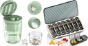 Organisateur de pilules 3 fois par jour - GloDeals Organisateur hebdomadaire de pilules 3 fois par jour, grande boîte à pilules 7 jours de médecine Organisateur de pilules, porte-conteneur de pilules, boîte à pilules quotidienne 3 fois par jour, pour la vitamine, blanc