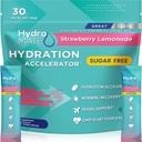 Poudre d'électrolyte Packs d'hydratation sans sucre Lémonade de fraise HydroMATE 30 bâtons