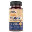 DEVA Vegan Vitamine Natürliches Vitamin E 400IU mit gemischten Tocopherolen, unterstützt Immunsystem & Hauternährung, Natürliches Antioxidans & Glutenfrei, Dairy Free, Non-GMO, 90 Kapseln