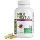 Thistle de lait Bronson Silymarin Marianum & Dandelion Extrait de foie Soutien de santé, Antioxydant Soutien, Detox, 90 Capsules