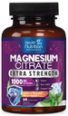 Capsules de citrate de magnésium 1000mg - Poudre de magnésium d'absorption maximale pour le muscle, le nerf, le os et le cœur, complexe de citrate d'absorption élevée, sans gluten, sans OGM - 60 capsules