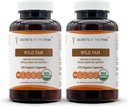 Secrets de la Tribe Wild Yam Capsules 1000 mg Responsiblely Farmed USDA Bio Wild Yam (Dioscorea Villosa) Racine séchée, supplément de soutien à l'hormone (2x120 capsules)
