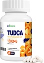 Pure TUDCA Supplément 1500 mg, Sels biles d'acides tauroursodéoxycholiques à haute pureté, soutien du foie pour le nettoyage et la réparation du foie, non OGM, facile à avaler, fabriqués aux États-Unis, 60 capsules