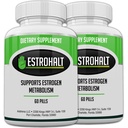 Estrohalt 2 Pack 120 Pills- Meilleur supplément DIM de bloqueur d'estrogène (diindolylméthane) et Indole-3-Carbinol (I3C) pour les femmes et les hommes
