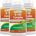 Meilleurs produits naturels B 100 Comprimés complexes 120 (B vitamines complexes) (120 Nombre (paquet de 3))