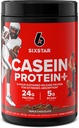 Poudre de protéines de caséine de six étoiles en poudre de protéines de caséine Elite en poudre de protéines de caséine micellaire à digestion lente en poudre pour gain musculaire en poudre de protéines de chocolat triple, 2 lbs (26 portions) (paquet mai Varier)
