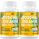 Supplément L-Theanine 800mg avec GABA et Magnésium Glycinate - Composé naturel, sommeil et relaxation (120 Softgels)