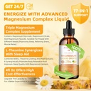 GREENPEOPLE Magnesium Glycinate Liquid Drop - 17-in-1 4Fl. Oz Triple Magnesium Complex Supplement with Glycinate 400mg & Citrate 500mg Taurate/L-Theanine for Calm Mood/Muscle/Sleep,Pineapple Flavor