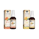Garden of Life Organics B12 Vitamine - Alimentation entière B-12 pour le métabolisme et l'énergie et la vitamine D3 Liquide 1000 UI par spray