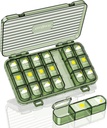 Weekly Pill Organizer,3 Times a Day, Large Travel 7 Day Pill Box with Separate Container, Daily Portable Moisture-Proof Pill Case for Medication, Vitamins, Fish Oil and Supplements