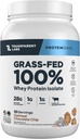 Labs transparents Protéine de lactosérum de fer à l'herbe Isolée - naturellement aromatisée, sans gluten poudre de protéines de lactosérum avec 28g de protéines par portion et 9 acides aminés - 30 portions, croustilles de chocolat d'avoine
