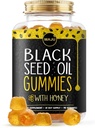 MAJU's Black Seed Oil Gummis mit Honig 90ct, 500mg BSO Gummy, Black Cumin Seed Nigella Sativa Öl, kalt-gepresst, Potent Formula, 90ct